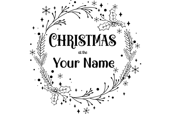 Personalised Slate Coaster - Christmas at the 'Family Name'