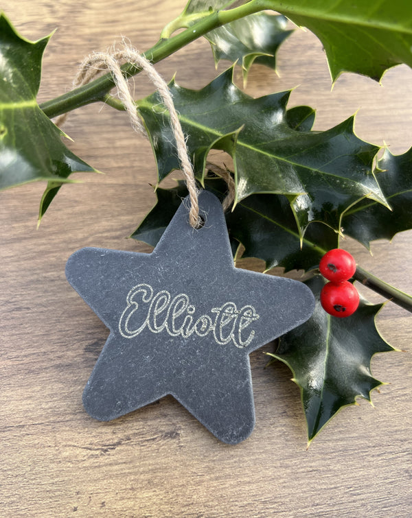 Personalised Star - Hanging Decoration