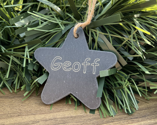 Personalised Star - Hanging Decoration