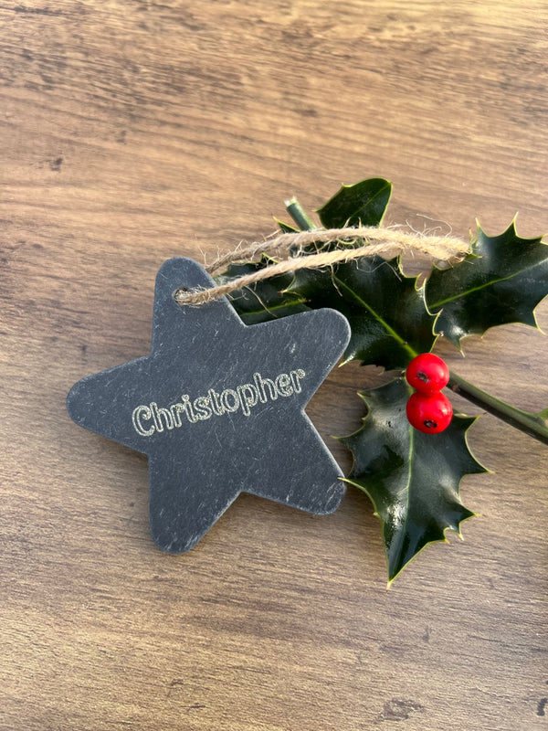 Personalised Star - Hanging Decoration