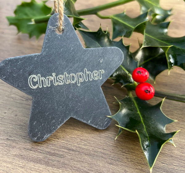 Personalised Star - Hanging Decoration
