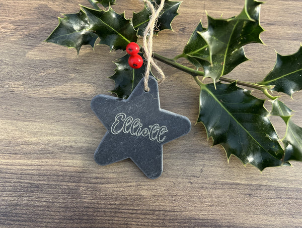 Personalised Star - Hanging Decoration