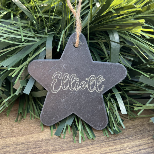 Personalised Star - Hanging Decoration