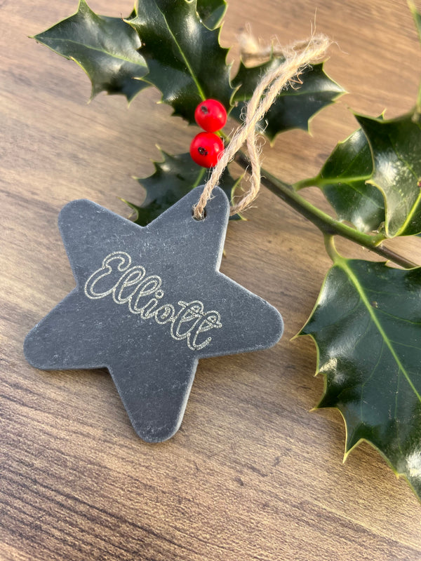 Personalised Star - Hanging Decoration