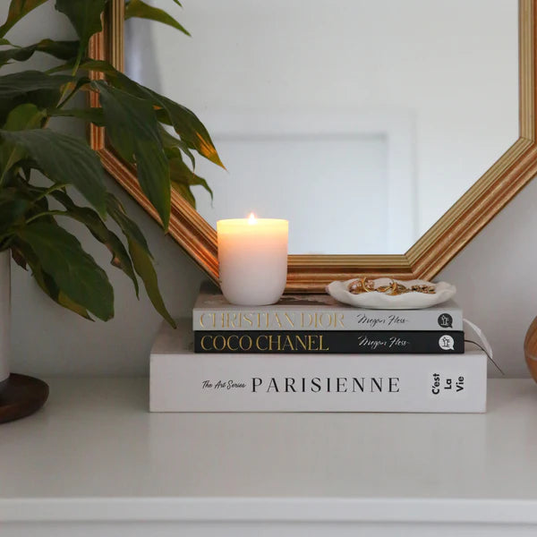 White Scented Soy Wax Candle - Coconut and Lime 130ml