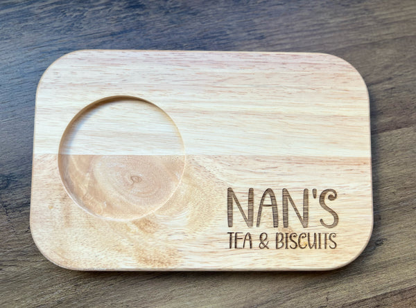 Personalised 'Nan's, Grandma's' Wooden Tea and Biscuits Serving Board
