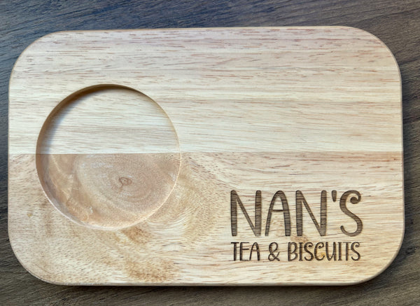 Personalised 'Nan's, Grandma's' Wooden Tea and Biscuits Serving Board