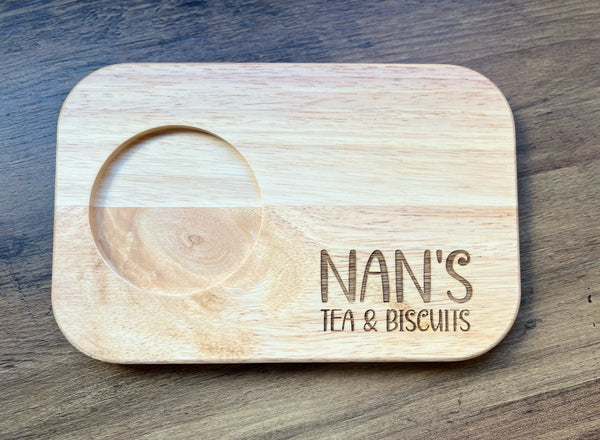 Personalised 'Nan's, Grandma's' Wooden Tea and Biscuits Serving Board
