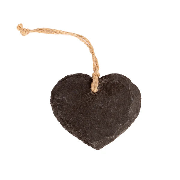 Personalised Slate Heart - Hanging Decoration