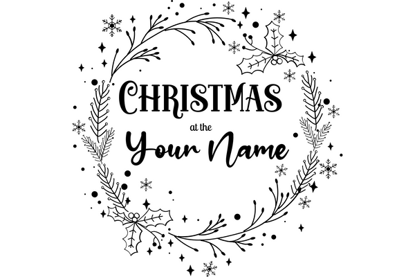 Personalised Slate Coaster - Christmas at the 'Family Name'
